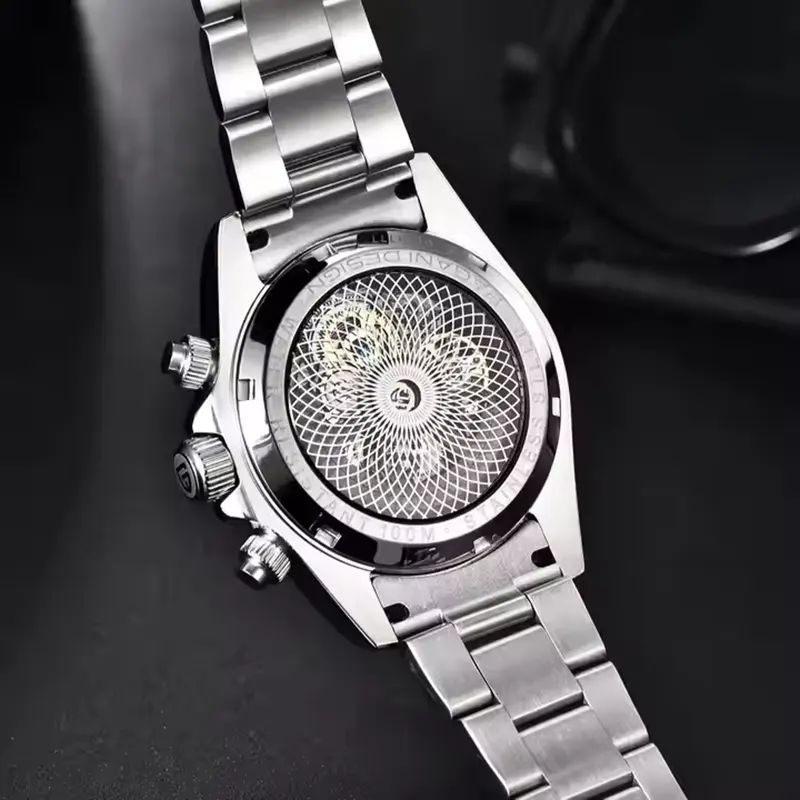 Pagani Design Skeleton Dial Rainbow Bezel Men's Watch- PD-1777